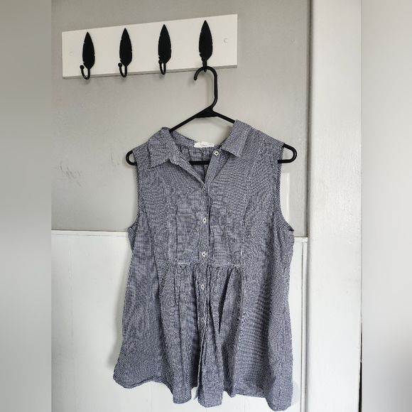 Westport button up plaid checkered tank medium - Picture 1 of 4